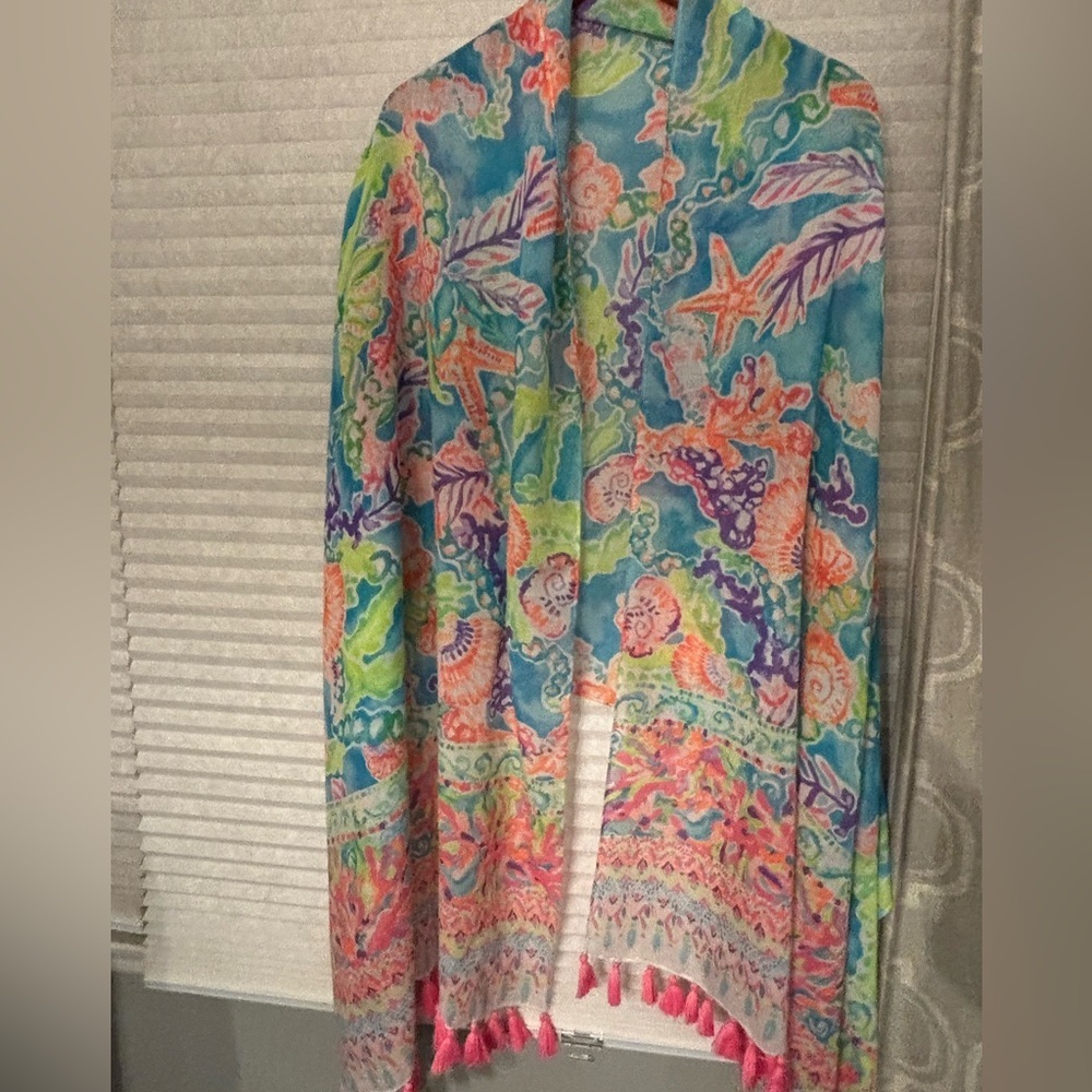 Lilly Pulitzer resort Pastel Floral Scarf, wrap or sarong